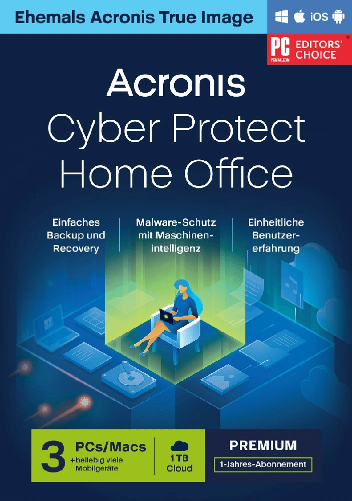 Acronis Cyber Protect Home Office Premium 1 TB - 3 Geräte 1 Jahr