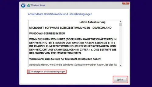Windows-Lizenzbestimmungen