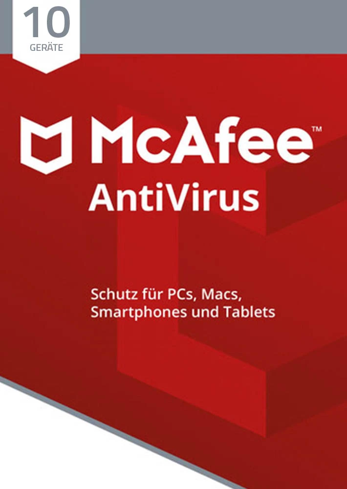 McAfee AntiVirus Plus - 10 Geräte 12 Monate